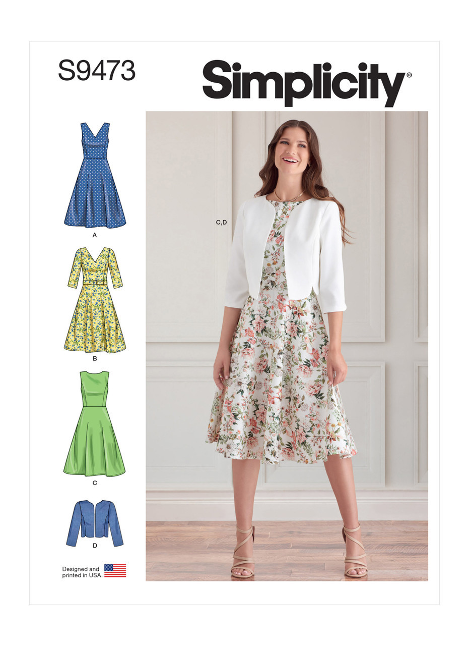 Simplicity Sewing Pattern Misses' Dresses and Jacket (PDF) 1 Simplicity Sewing Pattern Misses' Dresses and Jacket (PDF)