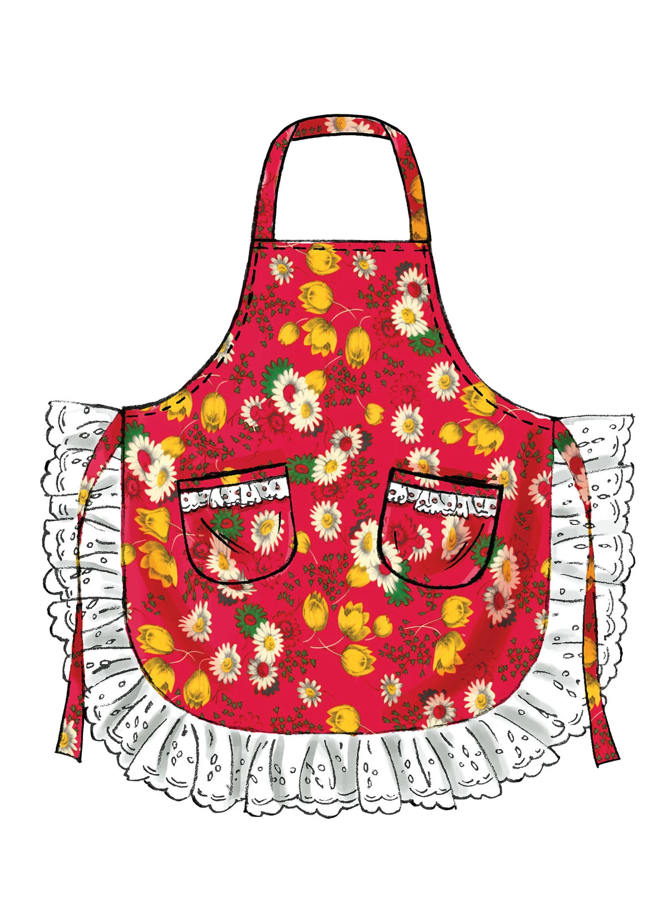 McCall's Sewing Pattern Curved-Hem Aprons 7 McCall's Sewing Pattern Curved-Hem Aprons