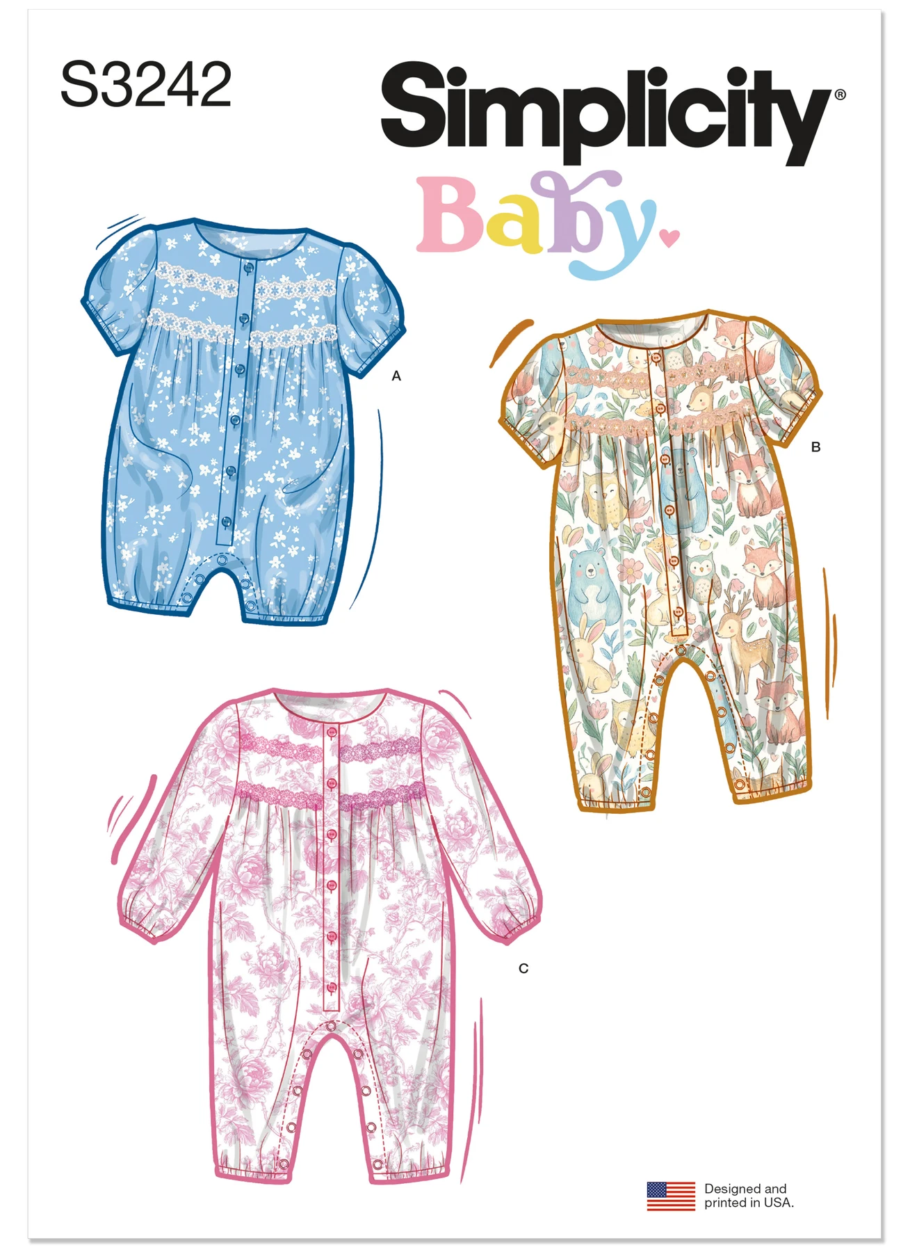 Simplicity Sewing Pattern Babies' Rompers and Jumpsuit's 1 Simplicity Sewing Pattern Babies' Rompers and Jumpsuit's