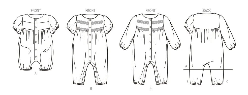 Simplicity Sewing Pattern Babies' Rompers and Jumpsuit's 6 Simplicity Sewing Pattern Babies' Rompers and Jumpsuit's