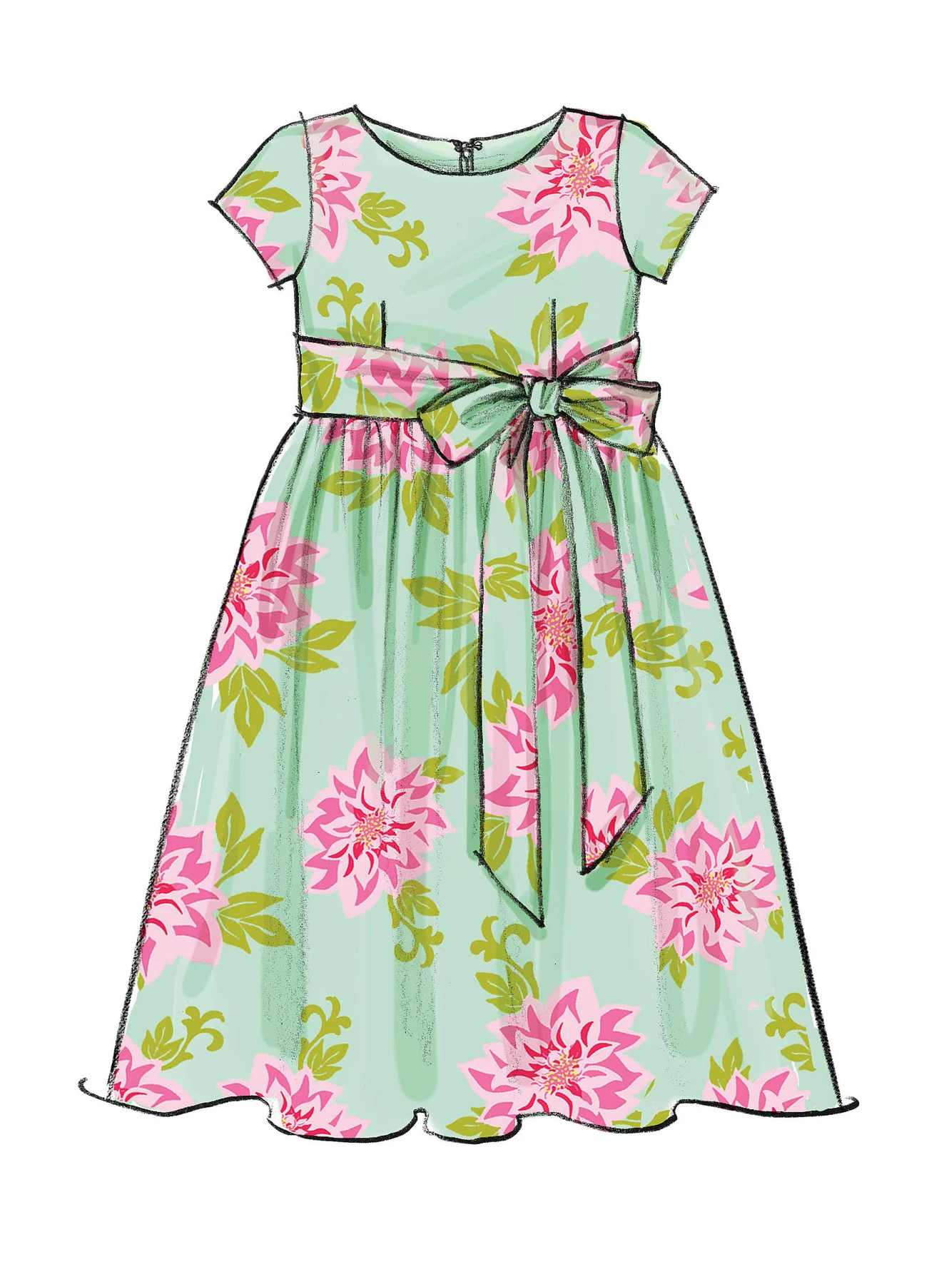 McCall's Sewing Pattern Children's/Girls' Dirndl Dresses and Sash (PDF) 4 McCall's Sewing Pattern Children's/Girls' Dirndl Dresses and Sash (PDF)