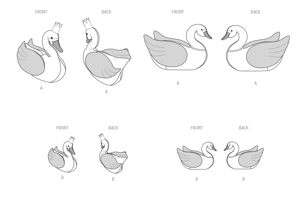 McCall's Sewing Pattern Plush Swans in Two Sizes (PDF) 5 McCall's Sewing Pattern Plush Swans in Two Sizes (PDF)