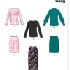New Look Sewing Pattern Misses' Knit Tops and Skirt In Two Lengths