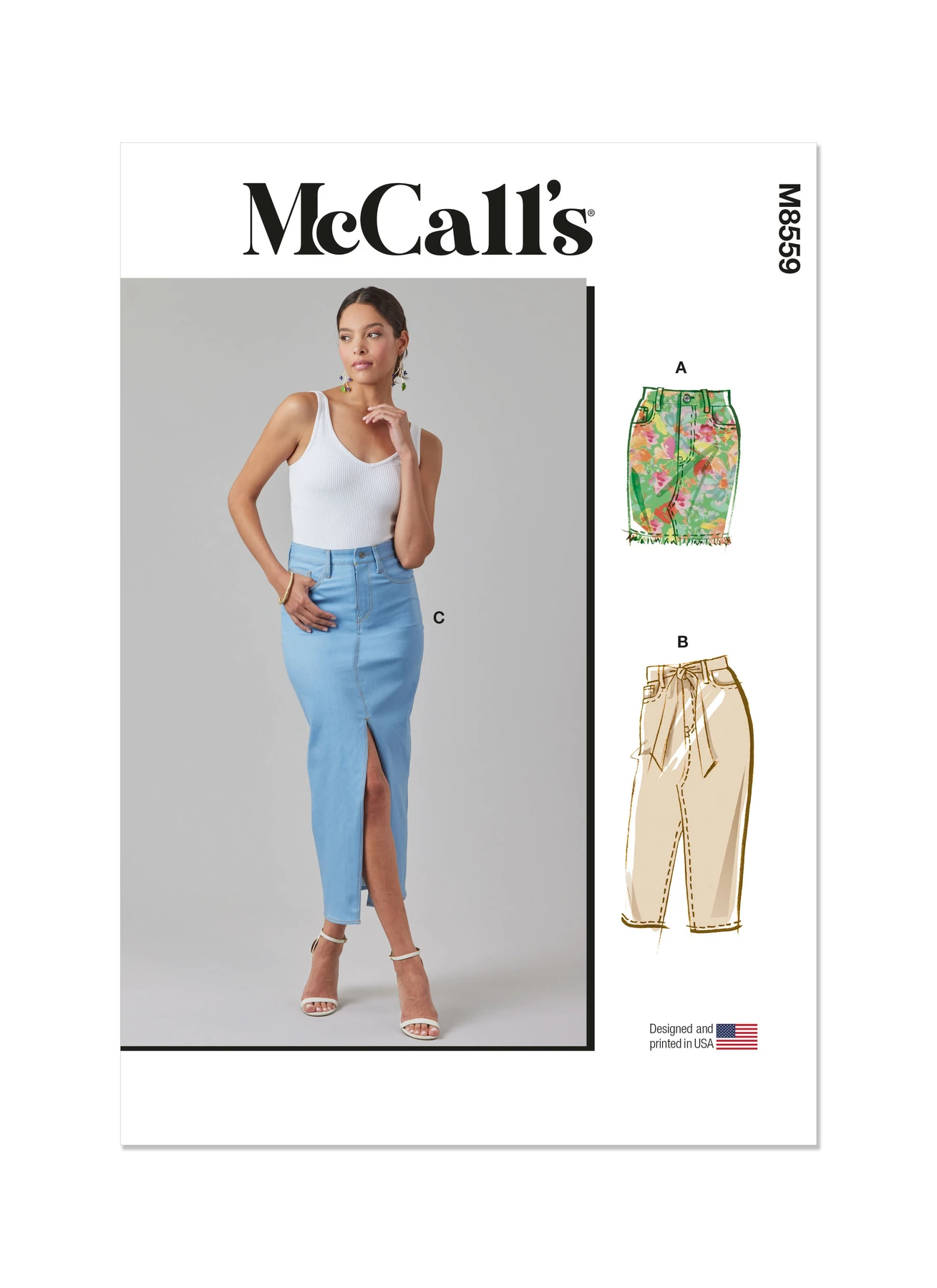 McCall's Sewing Pattern Misses' and Women's Skirt in Three Lengths and Tie Belt (PDF) 1 McCall's Sewing Pattern Misses' and Women's Skirt in Three Lengths and Tie Belt (PDF)