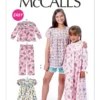 McCall's Sewing Pattern Children's/Girls' Tops, Gowns, Short and Pants