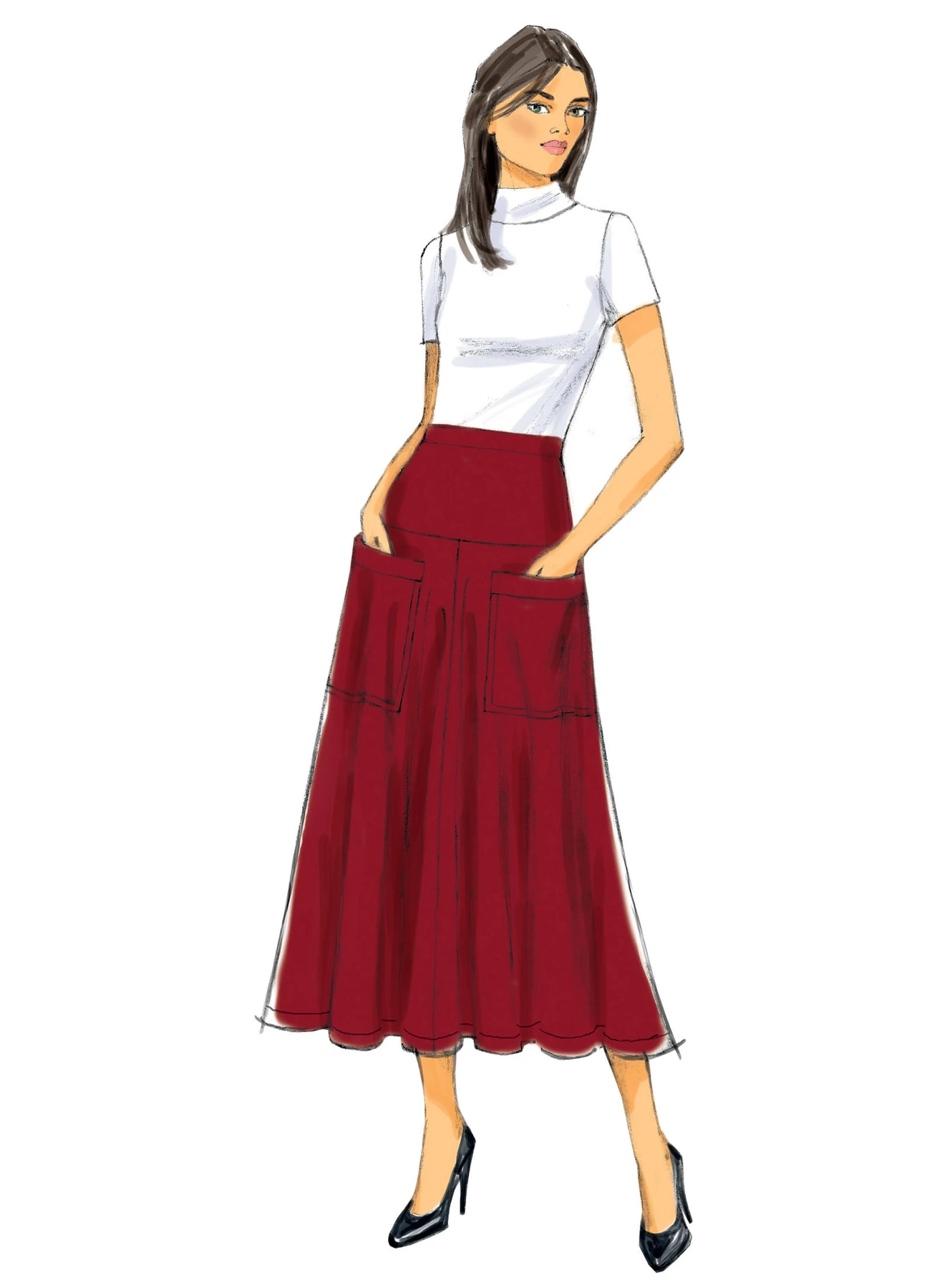 Butterick Sewing Pattern Misses' A-Line Skirts (PDF) 2 Butterick Sewing Pattern Misses' A-Line Skirts (PDF)