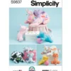Simplicity Sewing Pattern Plush Animals by Carla Reiss Design (PDF) 10 Simplicity Sewing Pattern Plush Animals by Carla Reiss Design (PDF)