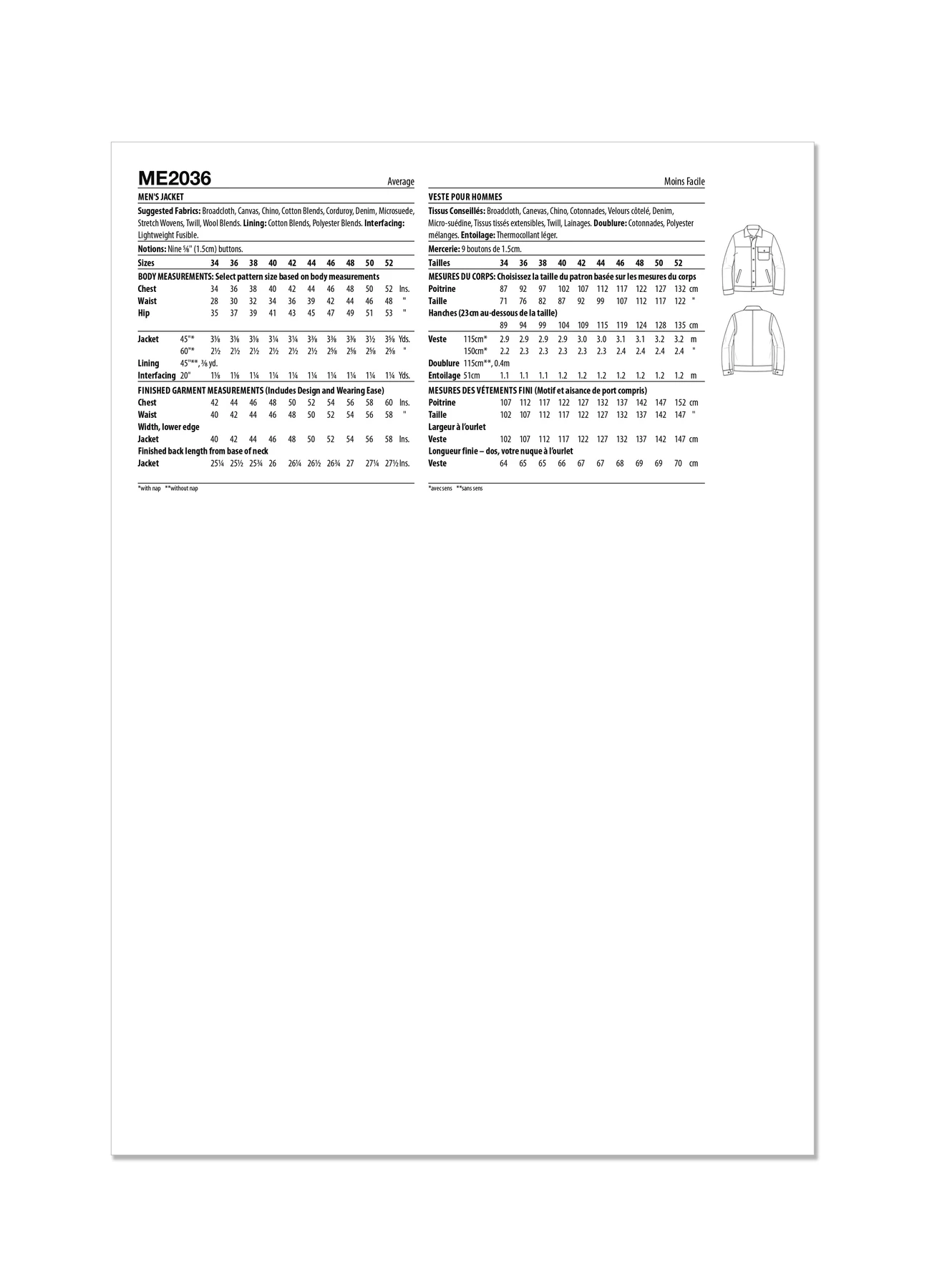 Know Me Sewing Pattern Men's Jacket (PDF) 8 Know Me Sewing Pattern Men's Jacket (PDF)