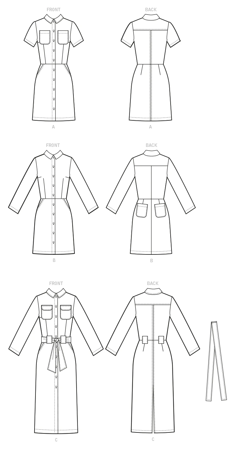 McCall's Sewing Pattern Misses' Dresses & Belt (PDF) 7 McCall's Sewing Pattern Misses' Dresses & Belt (PDF)