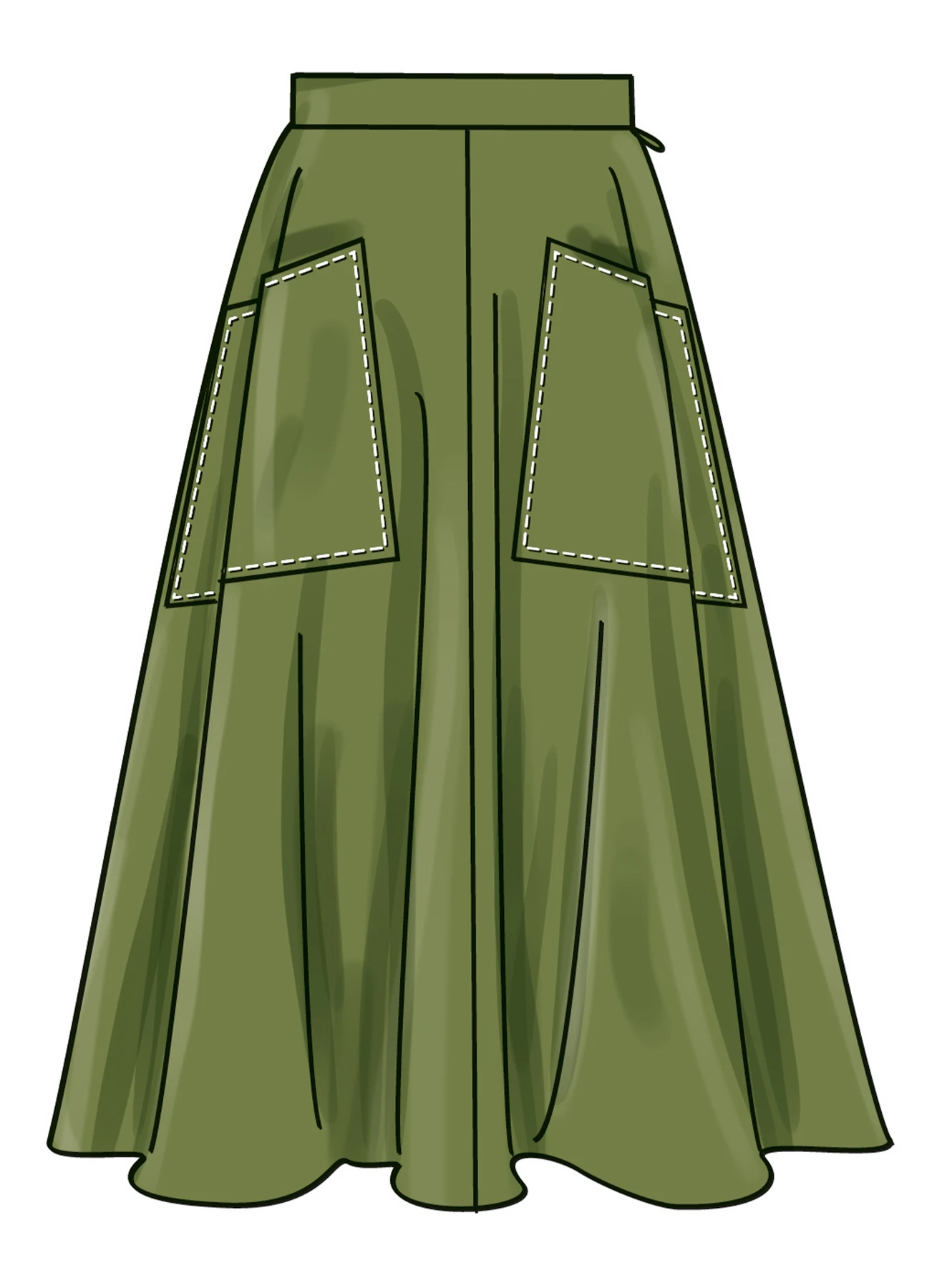 Simplicity Sewing Pattern Misses' and Women's Full Skirt with Pocket Variations (PDF) 5 Simplicity Sewing Pattern Misses' and Women's Full Skirt with Pocket Variations (PDF)