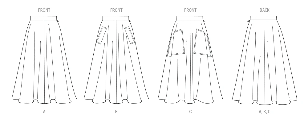 Simplicity Sewing Pattern Misses' and Women's Full Skirt with Pocket Variations (PDF) 8 Simplicity Sewing Pattern Misses' and Women's Full Skirt with Pocket Variations (PDF)