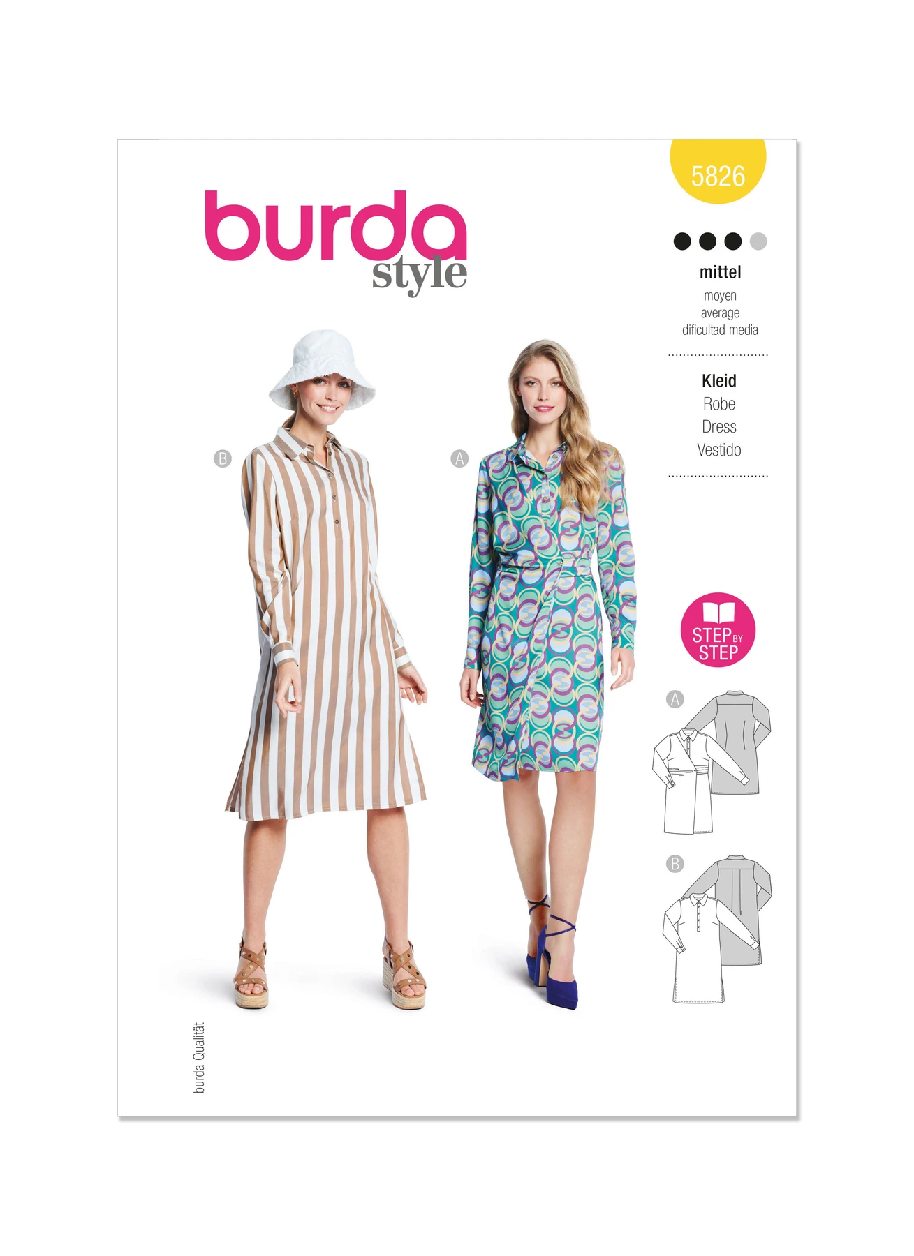 Burda Style Sewing Pattern 5826 Misses' Dress 1 Burda Style Sewing Pattern 5826 Misses' Dress
