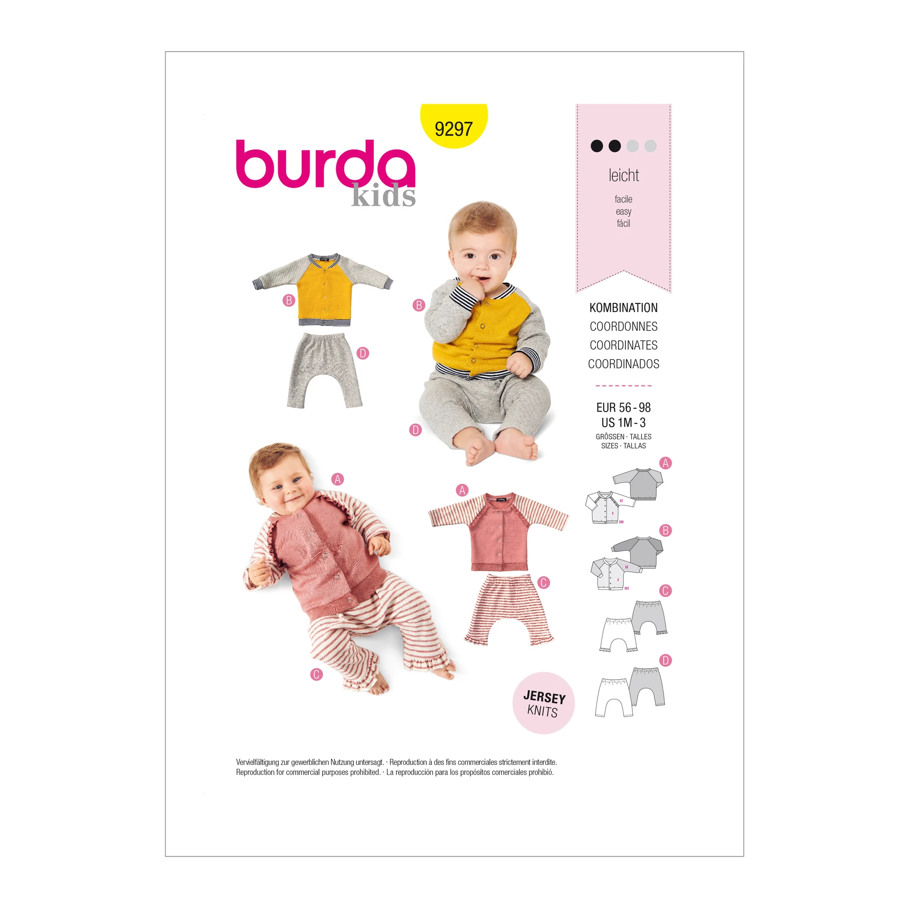 Burda Style Sewing Pattern Babies' Casual Jackets & Bottoms 1 Burda Style Sewing Pattern Babies' Casual Jackets & Bottoms