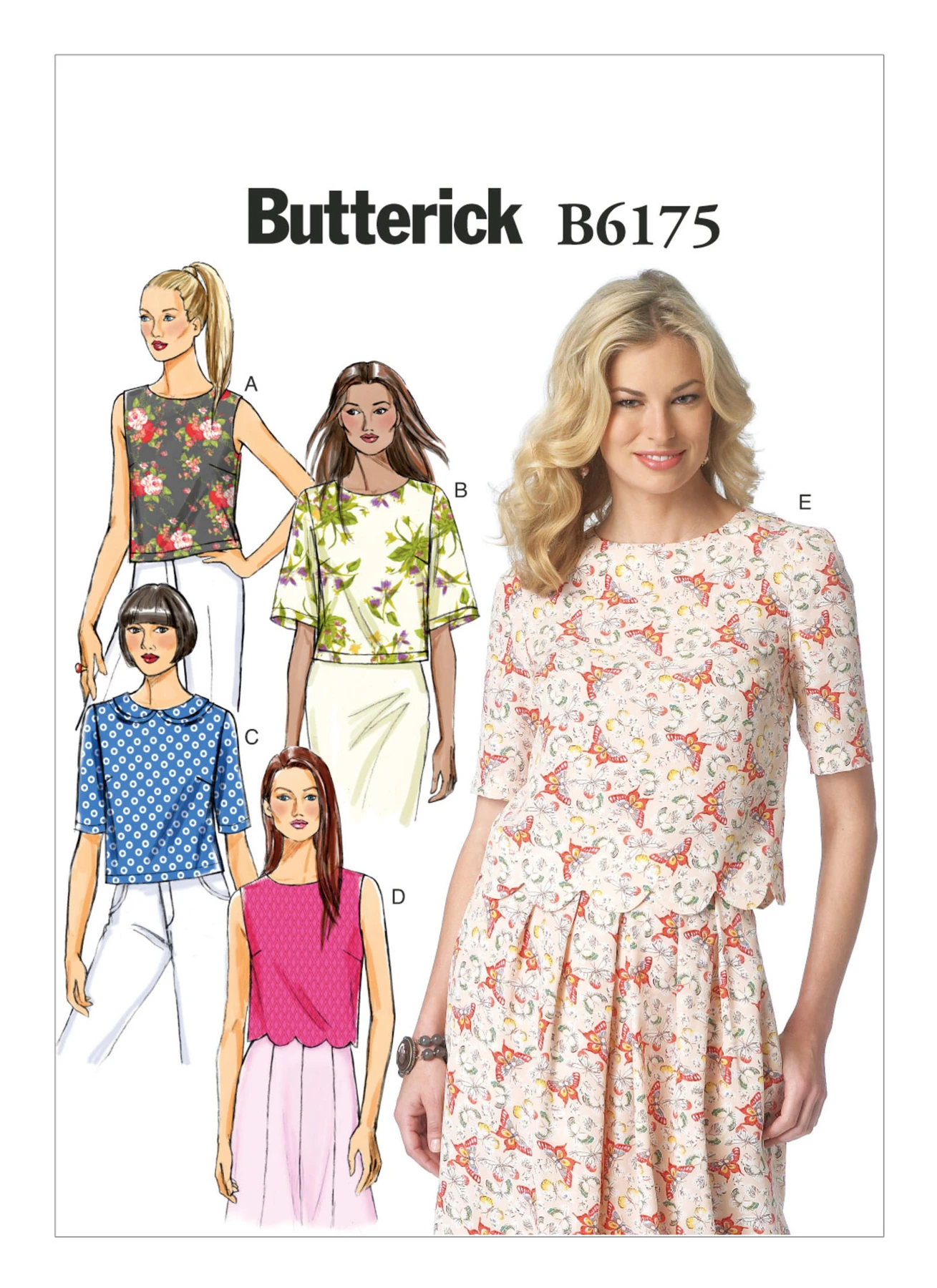 Butterick Sewing Pattern Misses' Cropped Tops 1 Butterick Sewing Pattern Misses' Cropped Tops