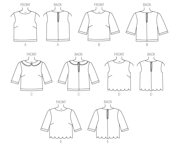 Butterick Sewing Pattern Misses' Cropped Tops 10 Butterick Sewing Pattern Misses' Cropped Tops