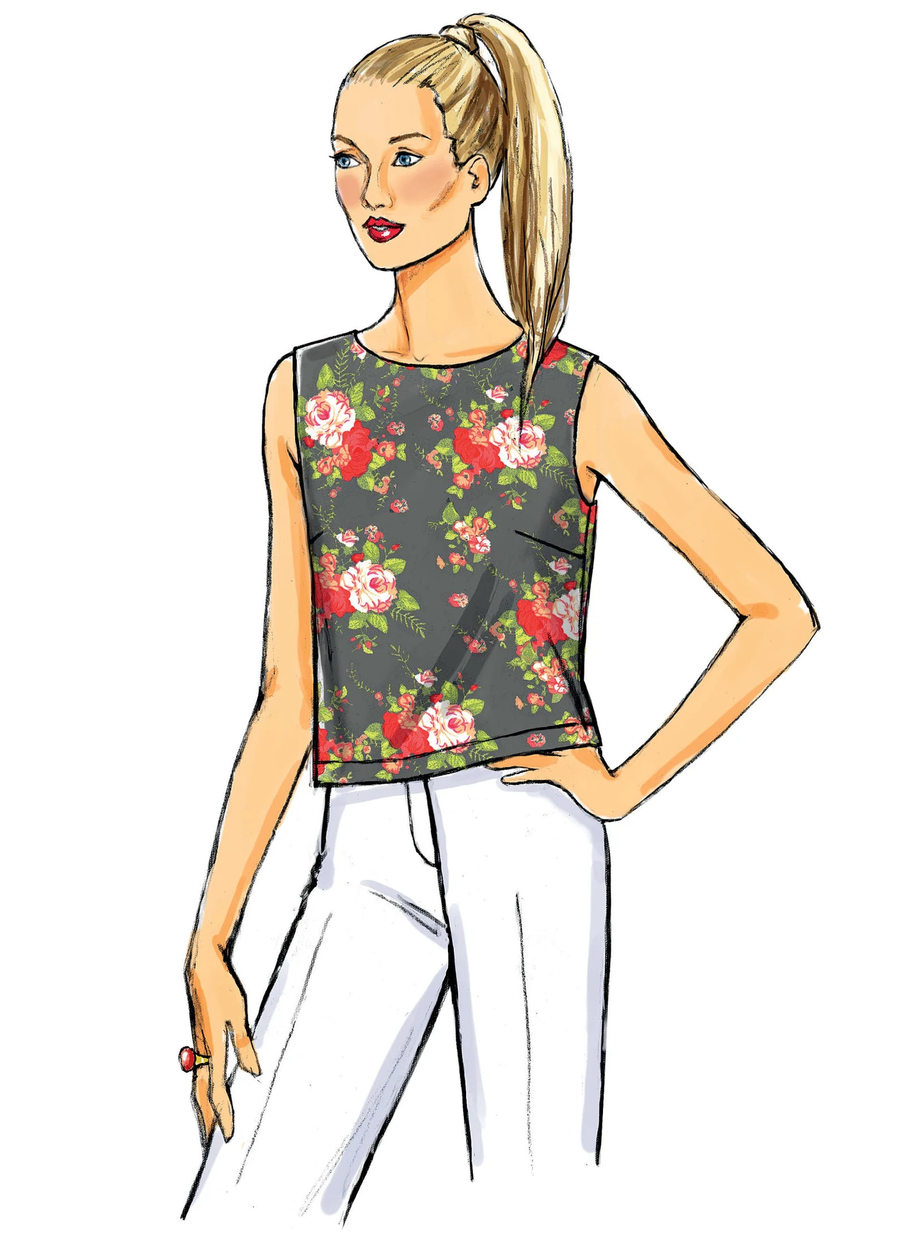 Butterick Sewing Pattern Misses' Cropped Tops 6 Butterick Sewing Pattern Misses' Cropped Tops