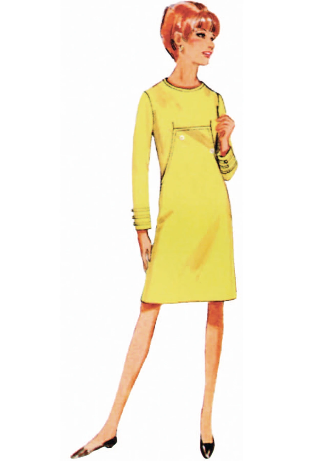 Butterick Sewing Pattern 1960s Misses' One-Piece Dress (PDF) 2 Butterick Sewing Pattern 1960s Misses' One-Piece Dress (PDF)