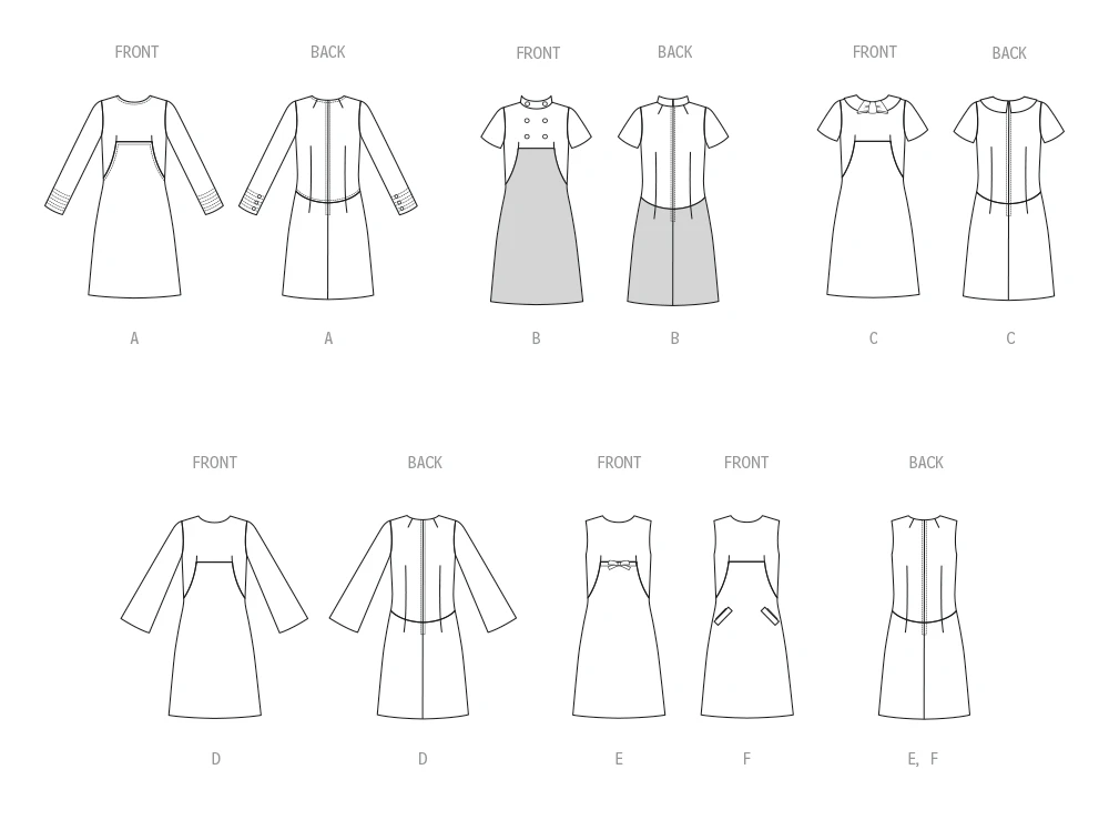 Butterick Sewing Pattern 1960s Misses' One-Piece Dress (PDF) 8 Butterick Sewing Pattern 1960s Misses' One-Piece Dress (PDF)