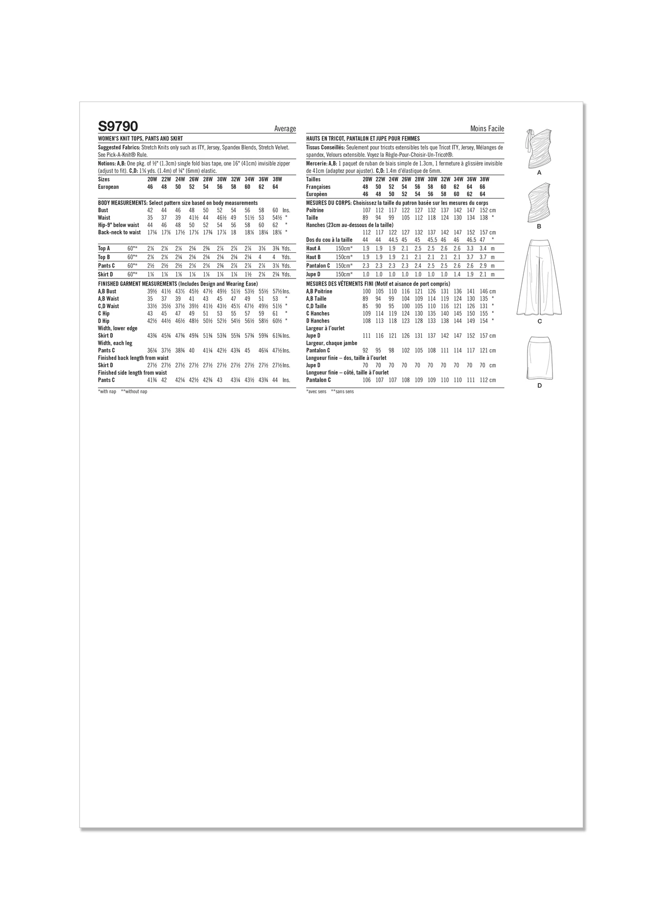 Simplicity Sewing Pattern Women's Knit Tops, Pants and Skirt (PDF) 10 Simplicity Sewing Pattern Women's Knit Tops, Pants and Skirt (PDF)