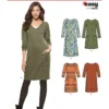 New Look Sewing Pattern Misses' Knit Dress with Neckline & Length Variations 19 New Look Sewing Pattern Misses' Knit Dress with Neckline & Length Variations
