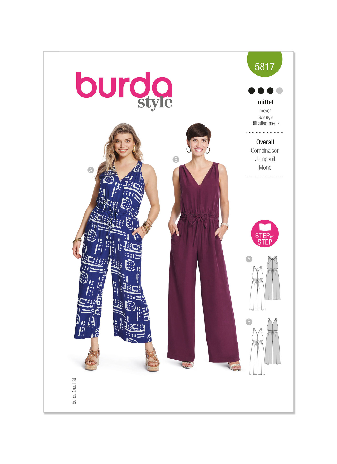 Burda Style Sewing Pattern 5817 Misses' Overall 1 Burda Style Sewing Pattern 5817 Misses' Overall