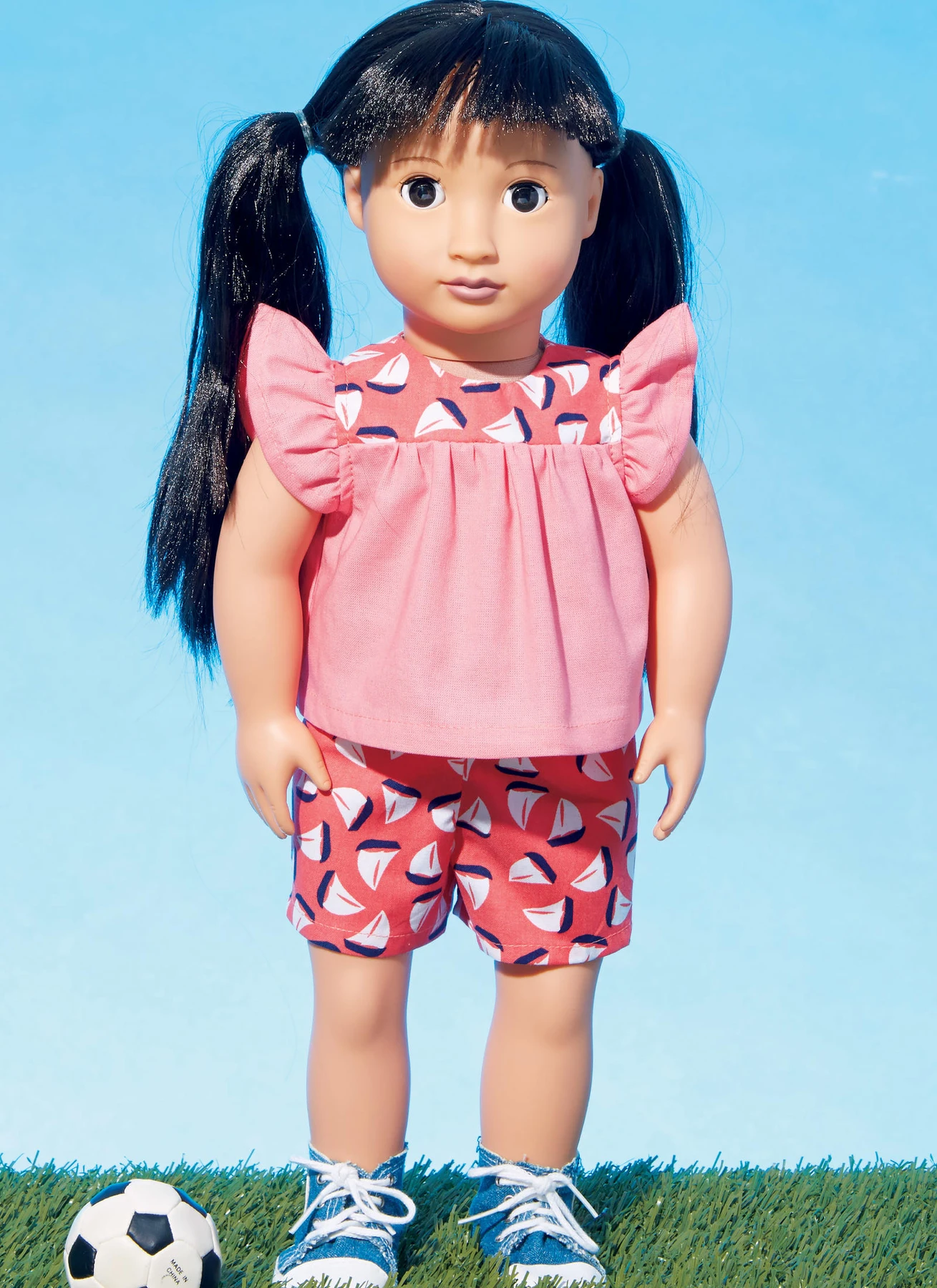 McCall's Sewing Pattern 18" Doll Top, Shorts, Swimsuit, Dresses, Headband, and Cap (PDF) 6 McCall's Sewing Pattern 18" Doll Top, Shorts, Swimsuit, Dresses, Headband, and Cap (PDF)