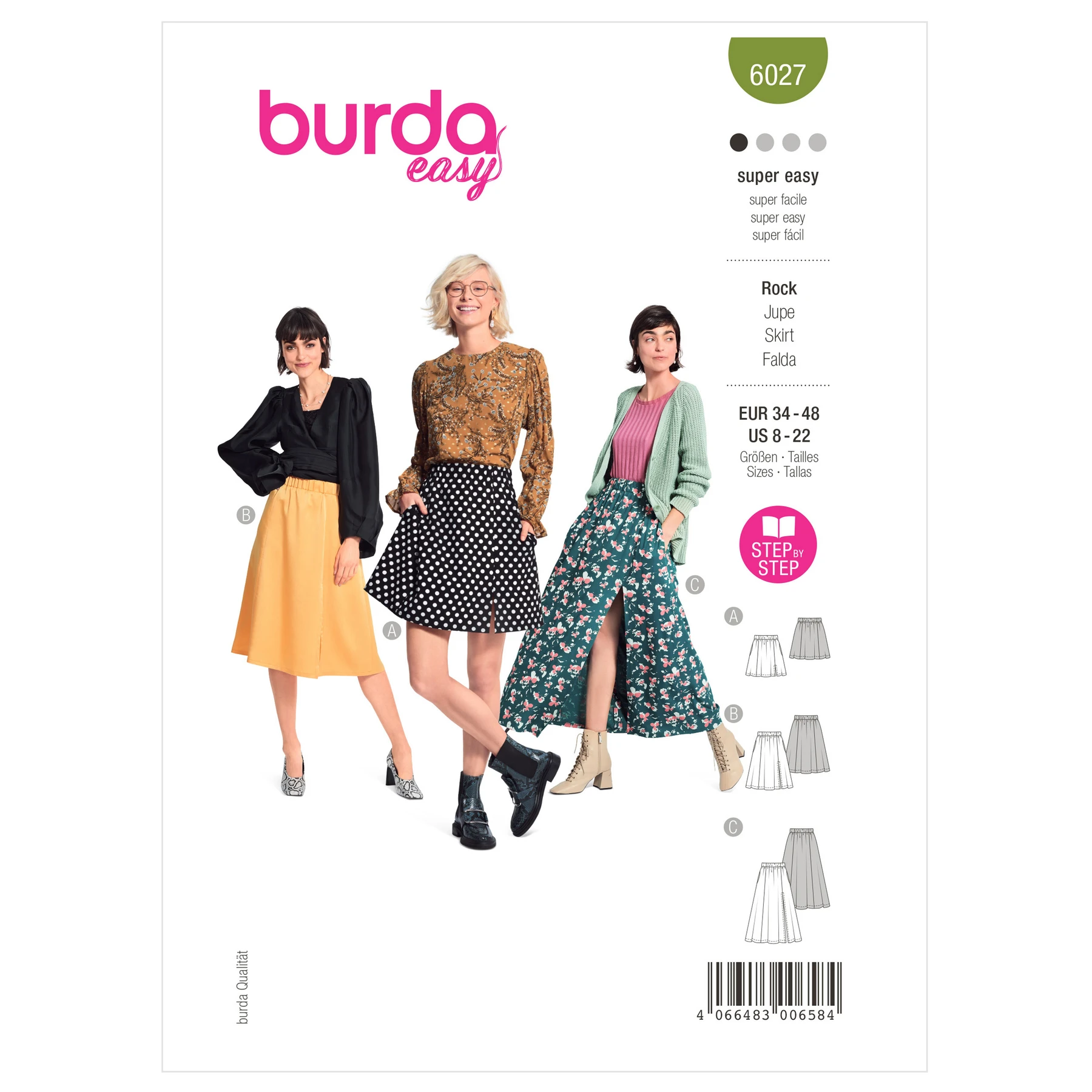 Burda Style Sewing Pattern 6027 Misses' Skirt 1 Burda Style Sewing Pattern 6027 Misses' Skirt