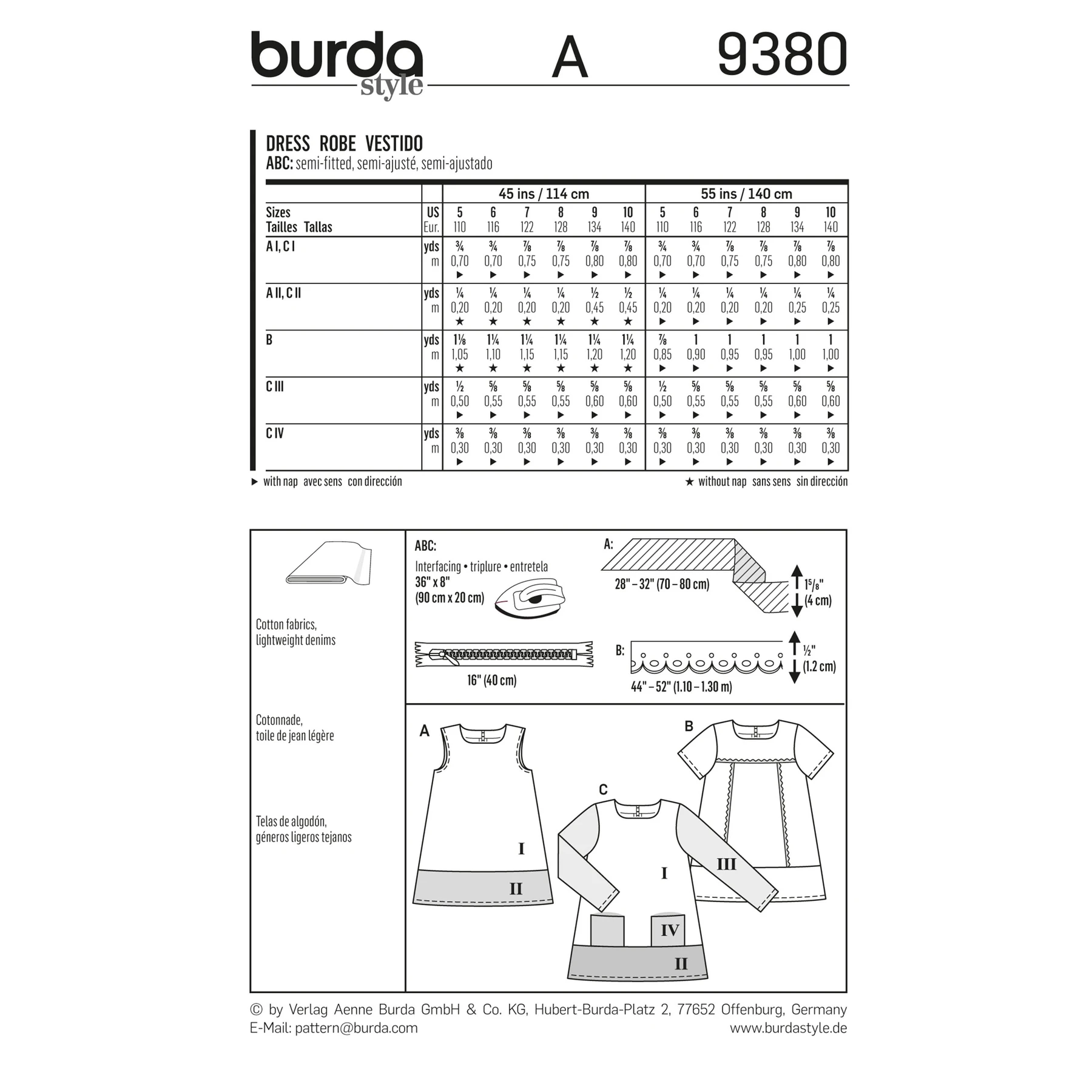 Burda Style Sewing Pattern Dress 2 Burda Style Sewing Pattern Dress
