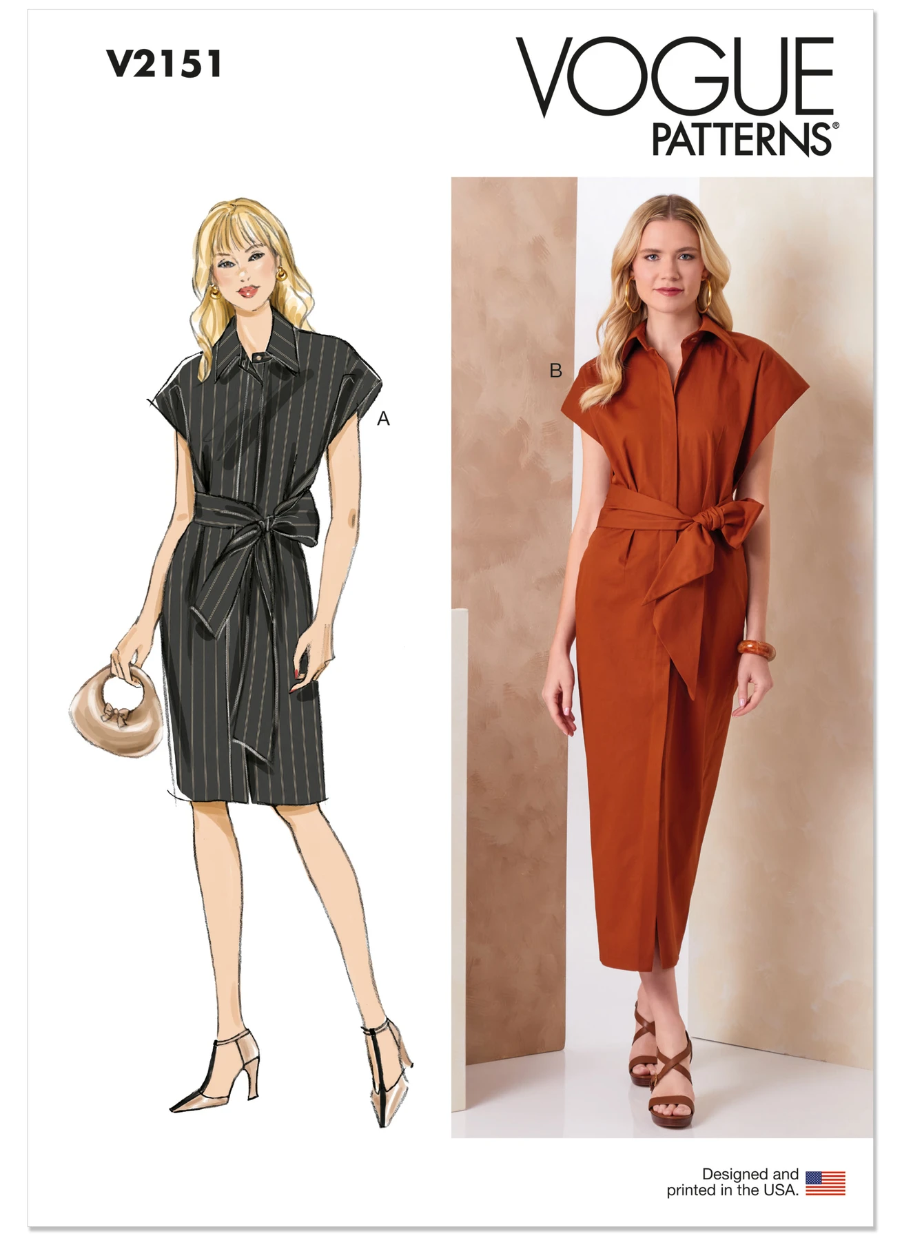 Vogue Patterns Misses' Shirtdress in Two Lengths and Sash (PDF) 1 Vogue Patterns Misses' Shirtdress in Two Lengths and Sash (PDF)