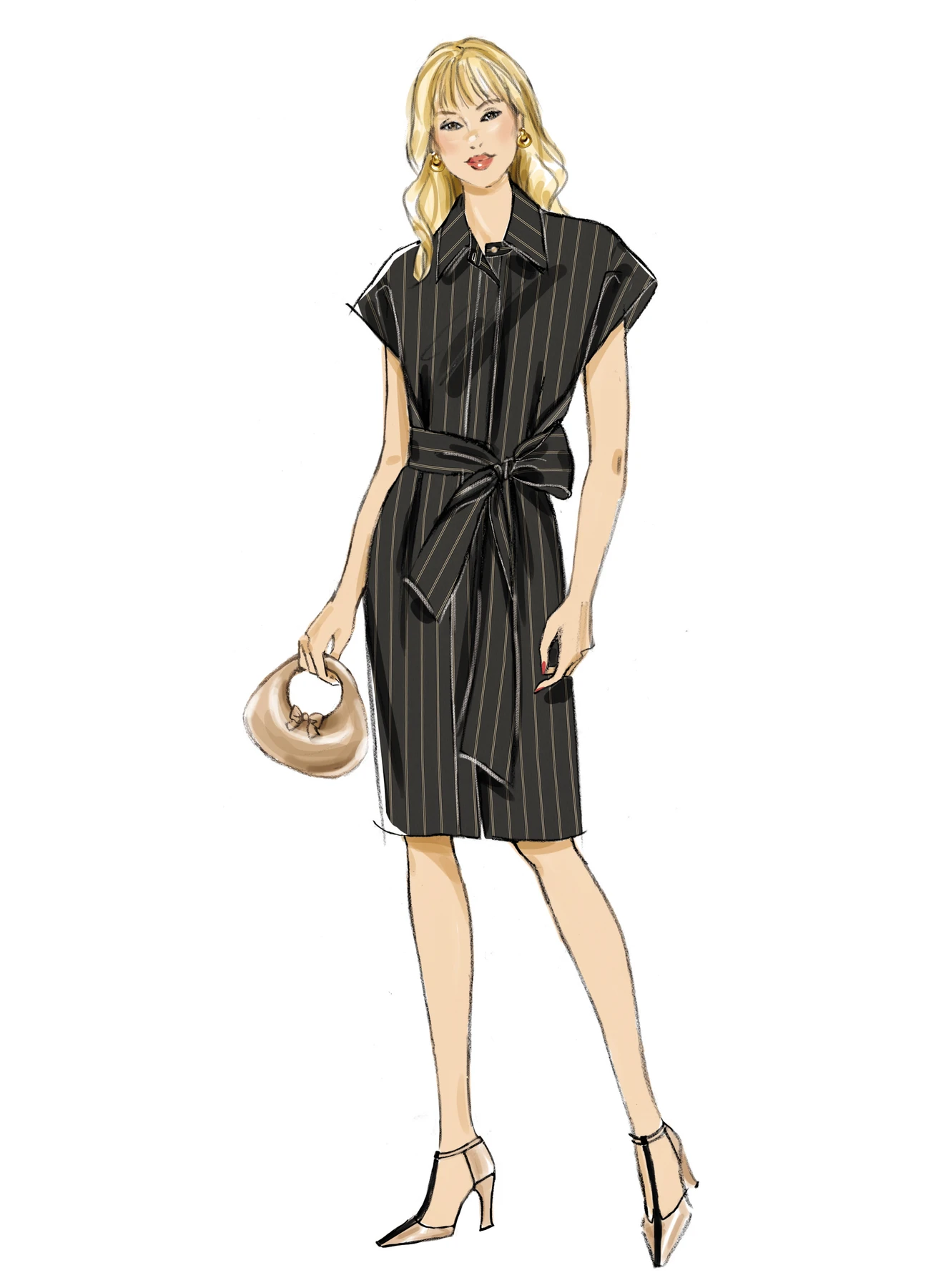 Vogue Patterns Misses' Shirtdress in Two Lengths and Sash (PDF) 3 Vogue Patterns Misses' Shirtdress in Two Lengths and Sash (PDF)