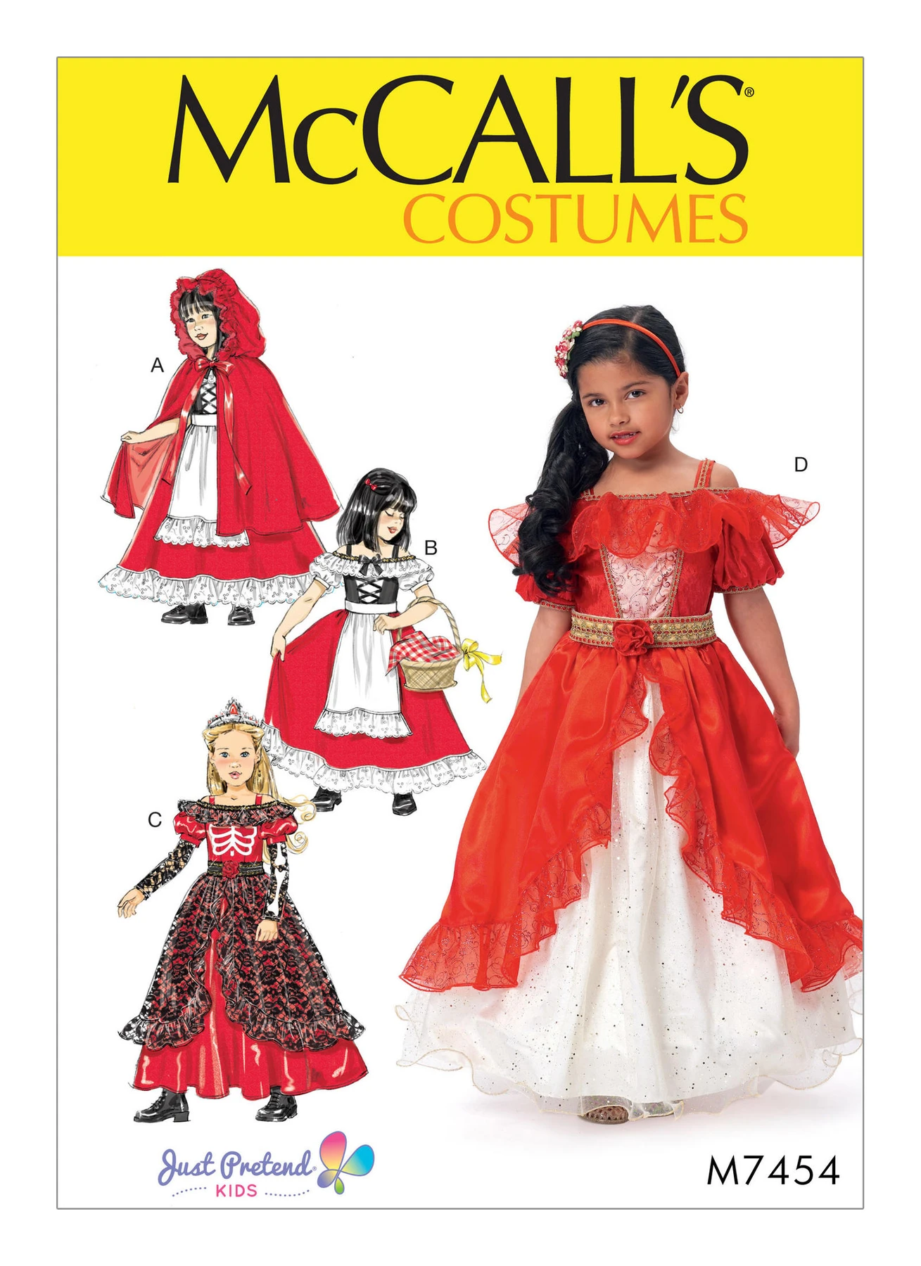 McCall's Sewing Pattern Children's/Girls' Dress-Up Costumes with Attached Petticoat and Cape (PDF) 1 McCall's Sewing Pattern Children's/Girls' Dress-Up Costumes with Attached Petticoat and Cape (PDF)