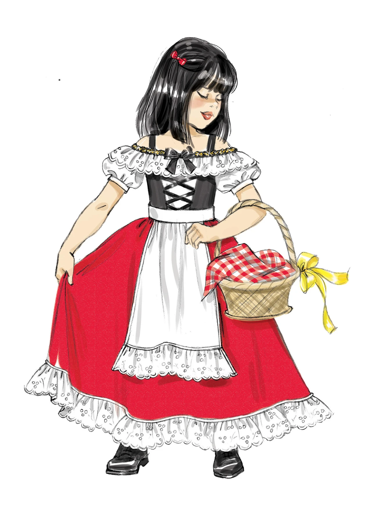 McCall's Sewing Pattern Children's/Girls' Dress-Up Costumes with Attached Petticoat and Cape (PDF) 4 McCall's Sewing Pattern Children's/Girls' Dress-Up Costumes with Attached Petticoat and Cape (PDF)