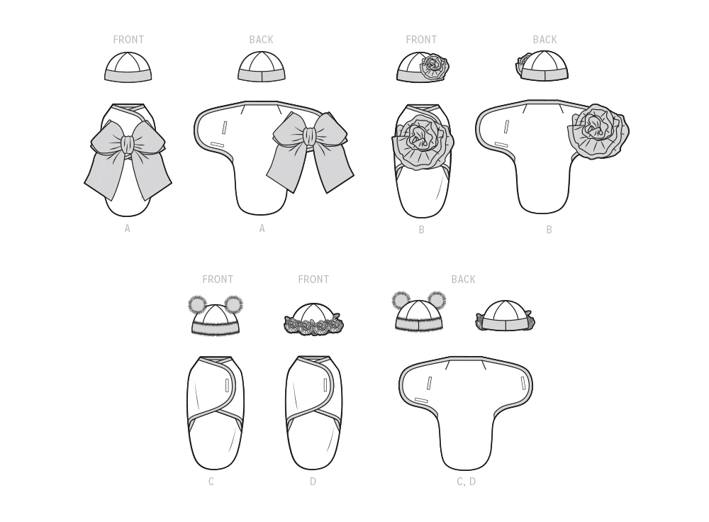 Simplicity Sewing Pattern Babies' Buntings and Hats (PDF) 10 Simplicity Sewing Pattern Babies' Buntings and Hats (PDF)