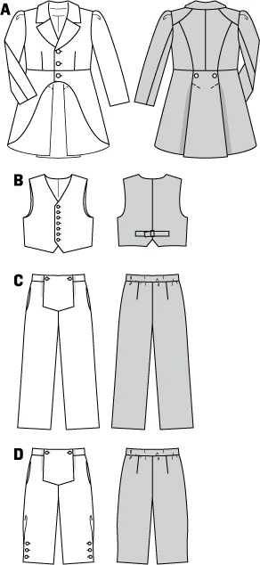 Burda Style Sewing Pattern Biedermeier Pantsuit 3 Burda Style Sewing Pattern Biedermeier Pantsuit