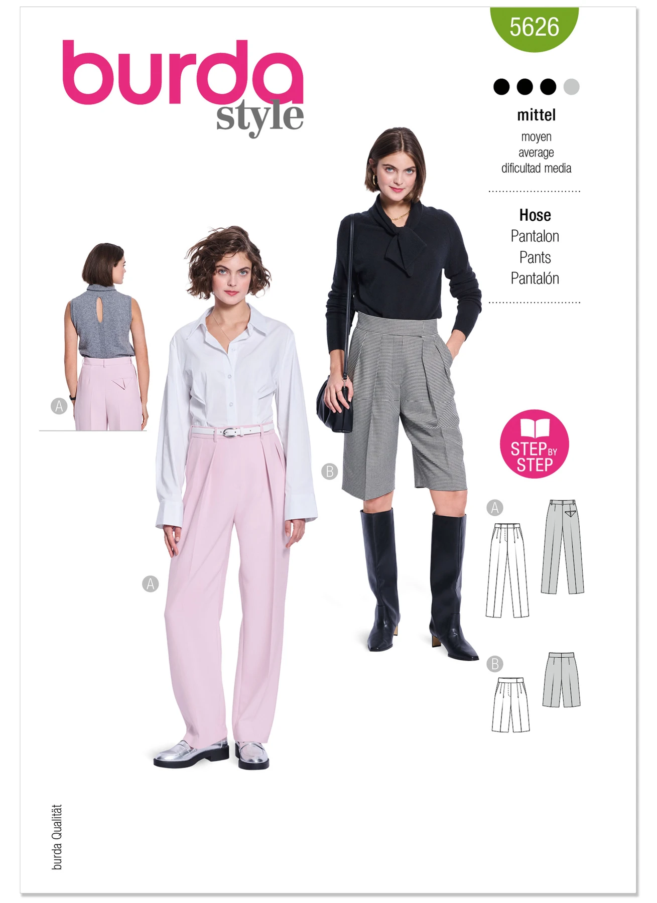 Burda Style Pattern 5626 Misses' Pants and Shorts
