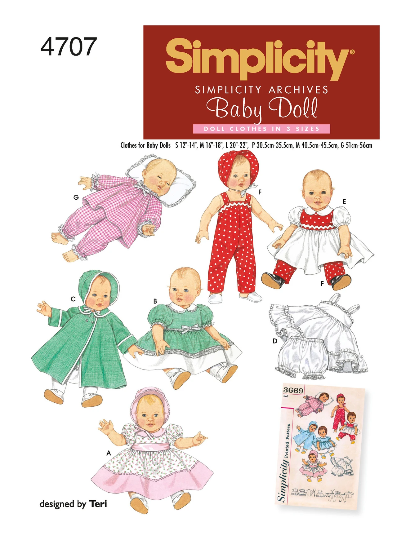 Simplicity Sewing Pattern 1950s Vintage Baby Doll Clothes 1 Simplicity Sewing Pattern 1950s Vintage Baby Doll Clothes