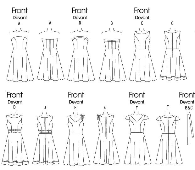 Butterick Sewing Pattern Misses'/Misses' Petite Flared Dresses (PDF) 10 Butterick Sewing Pattern Misses'/Misses' Petite Flared Dresses (PDF)