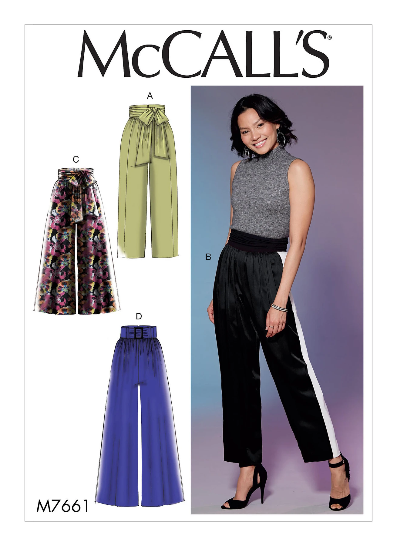 McCall's Sewing Pattern Misses' Pants with Panel, Tie, and Belt Variations (PDF) 1 McCall's Sewing Pattern Misses' Pants with Panel, Tie, and Belt Variations (PDF)