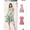 New Look Sewing Pattern Misses' Dress With Sleeve Variations 13 New Look Sewing Pattern Misses' Dress With Sleeve Variations