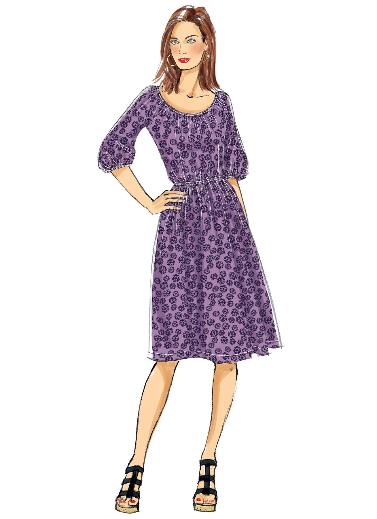 Butterick Sewing Pattern Misses' Gathered, Blouson Dresses (PDF) 3 Butterick Sewing Pattern Misses' Gathered, Blouson Dresses (PDF)