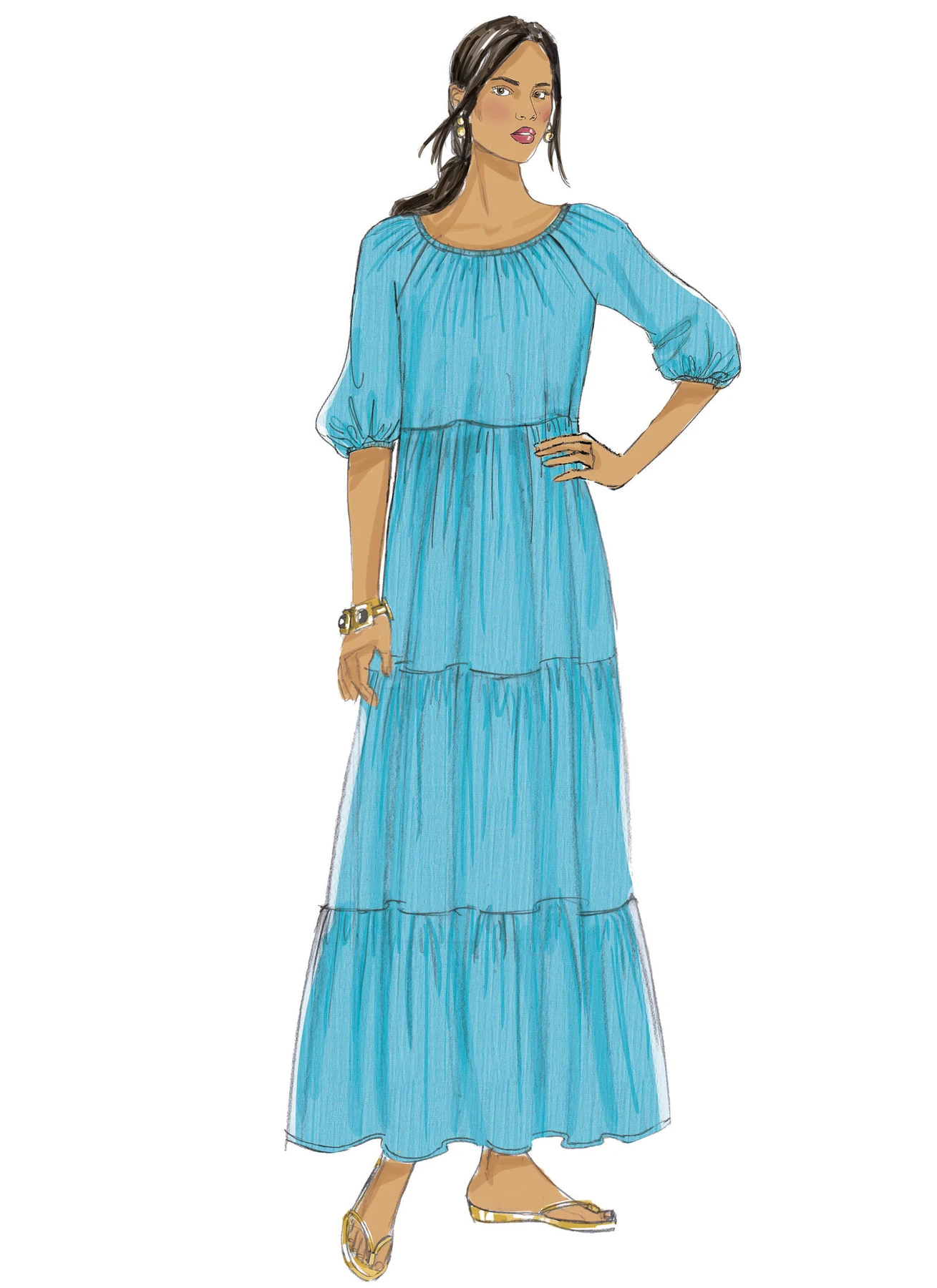 Butterick Sewing Pattern Misses' Gathered, Blouson Dresses (PDF) 4 Butterick Sewing Pattern Misses' Gathered, Blouson Dresses (PDF)