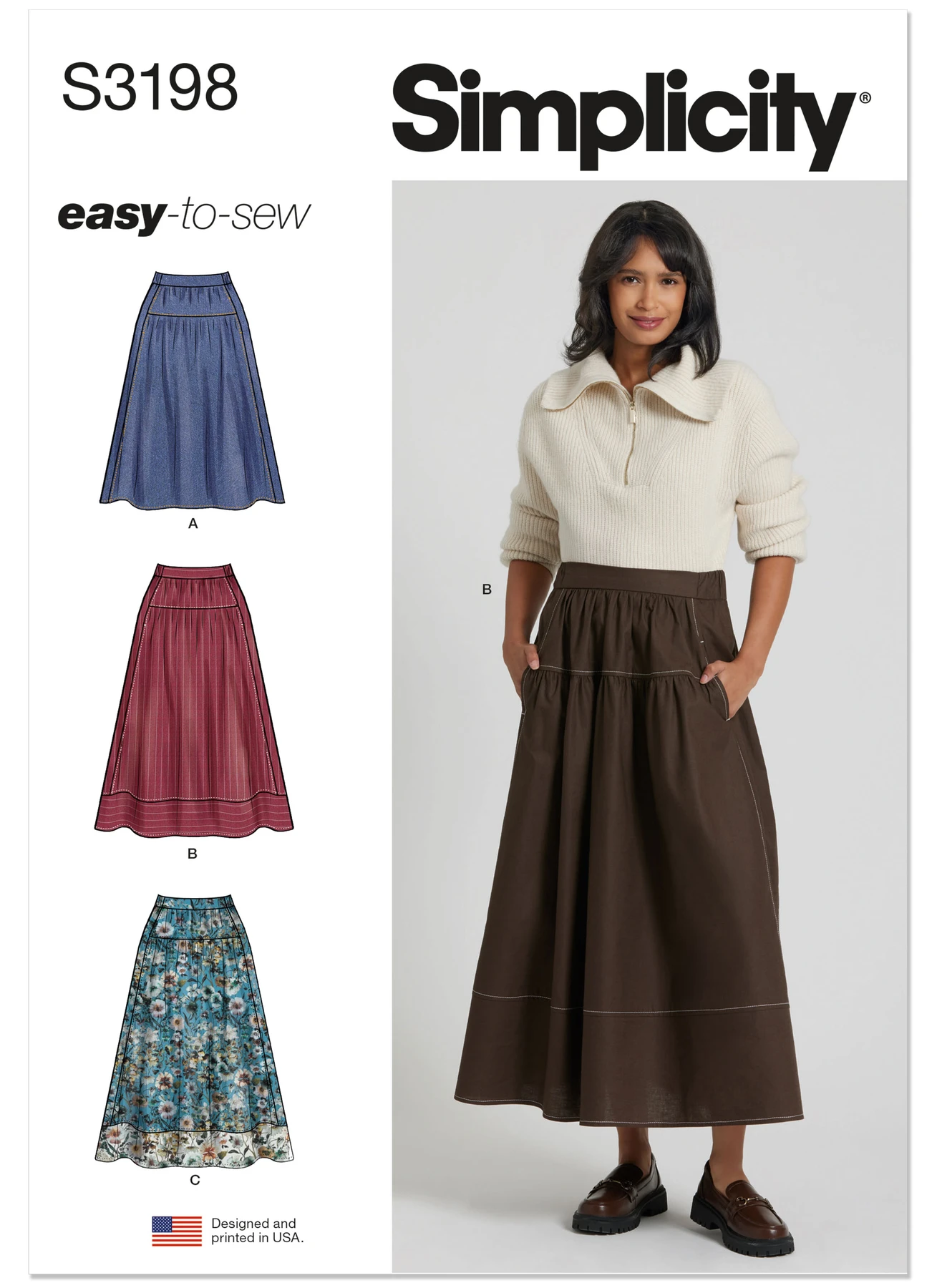 Simplicity Sewing Pattern Misses' Gathered Skirt in Two Lengths 1 Simplicity Sewing Pattern Misses' Gathered Skirt in Two Lengths