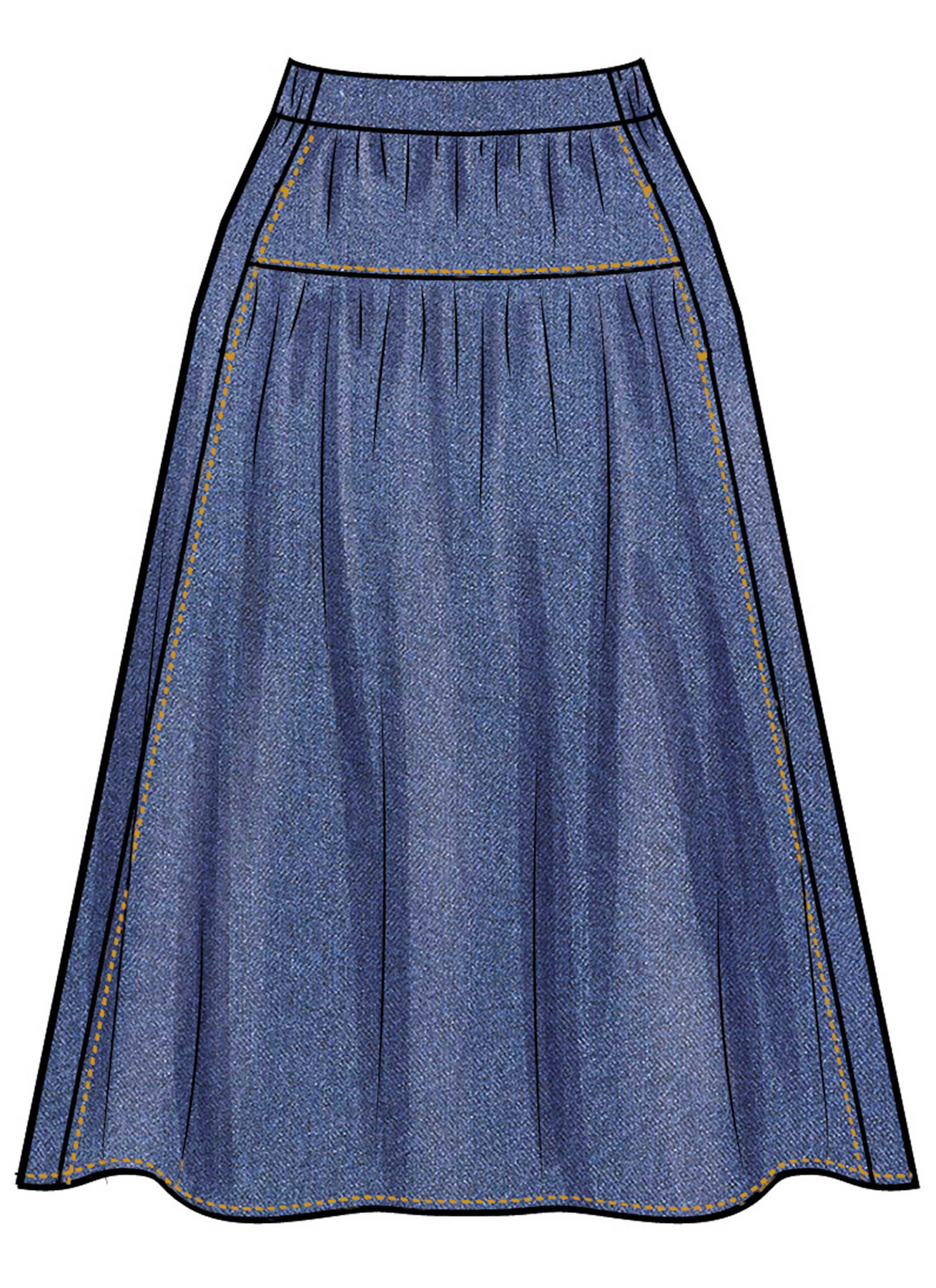 Simplicity Sewing Pattern Misses' Gathered Skirt in Two Lengths 3 Simplicity Sewing Pattern Misses' Gathered Skirt in Two Lengths