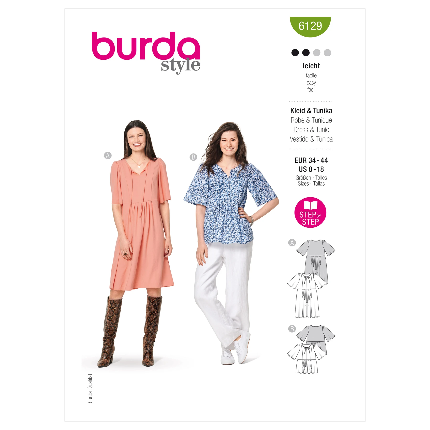 Burda Style Sewing Pattern Misses' Dress & Tunic