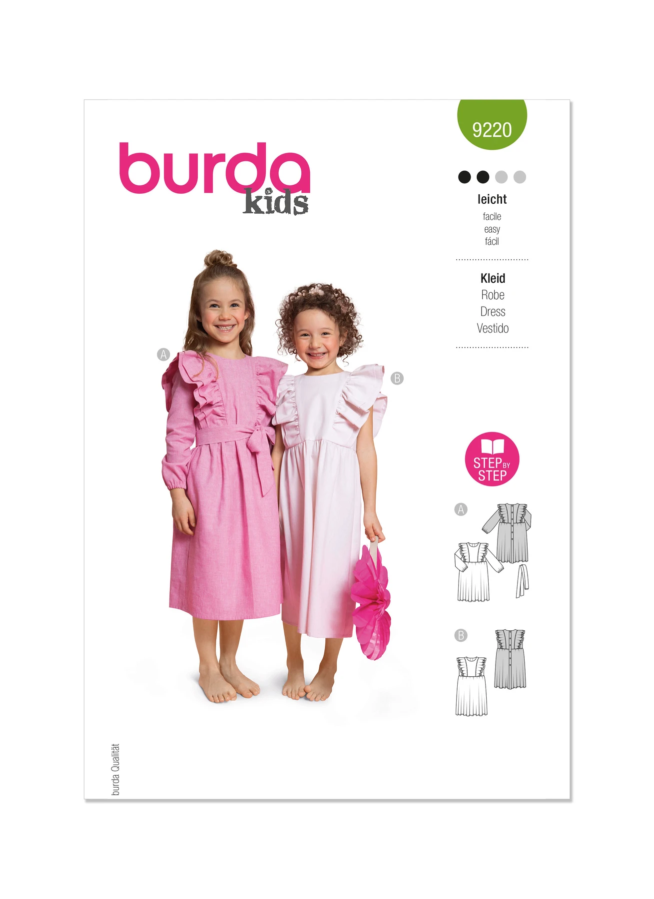 Burda Style Sewing Pattern 9220 Children's Dress 1 Burda Style Sewing Pattern 9220 Children's Dress