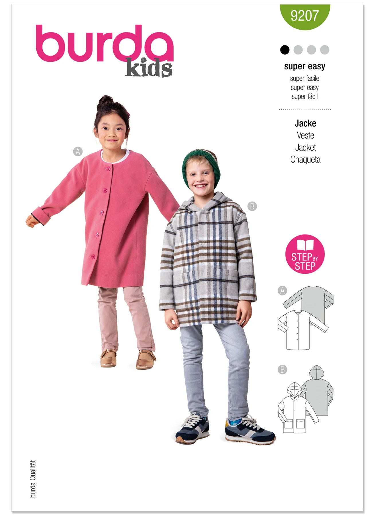 Burda Style Pattern 9207 Children's Coats