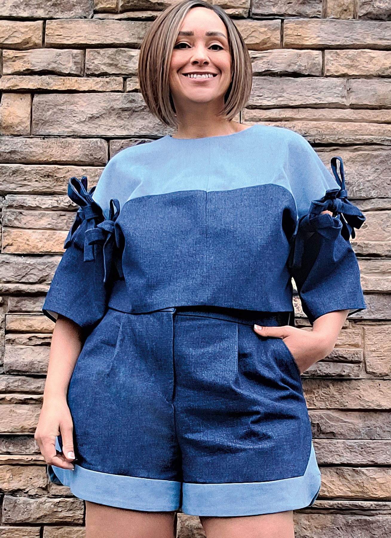 Know Me Sewing Pattern Misses' and Women's Top with Detachable Sleeves and Shorts by Keechii B Style 2 Know Me Sewing Pattern Misses' and Women's Top with Detachable Sleeves and Shorts by Keechii B Style