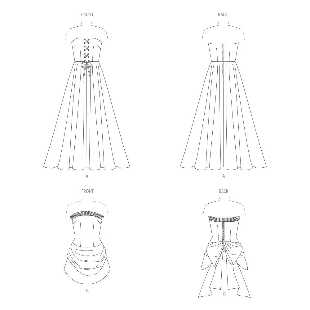 Vogue Patterns 1950s Misses' Vintage Dress and Overbodice with Pannier 5 Vogue Patterns 1950s Misses' Vintage Dress and Overbodice with Pannier