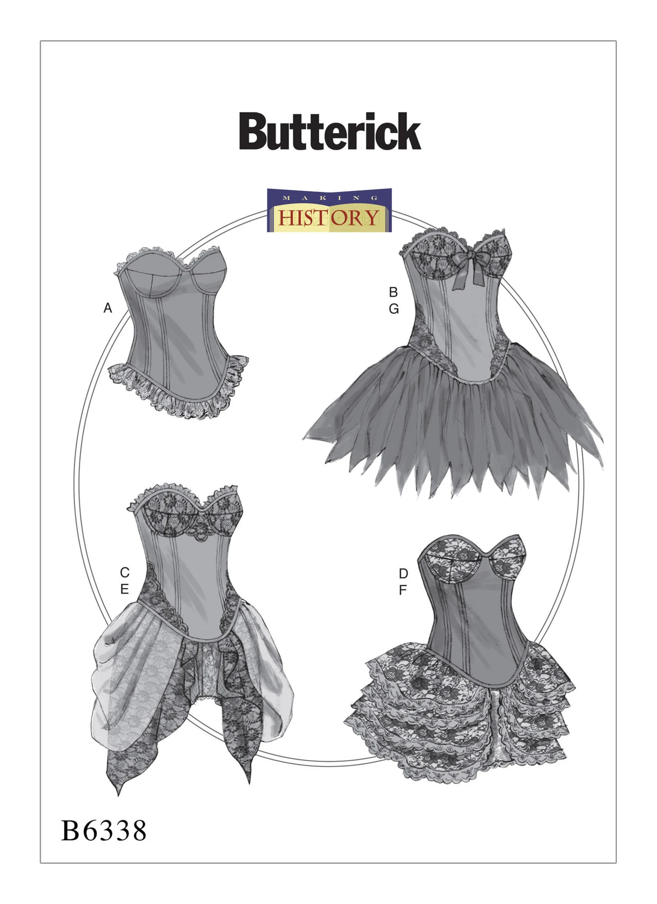 Butterick Sewing Pattern Curved-Hem Corsets and Skirts (PDF) 1 Butterick Sewing Pattern Curved-Hem Corsets and Skirts (PDF)