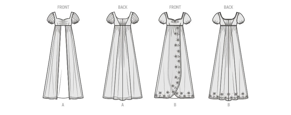 Simplicity Sewing Pattern Misses' Regency Ball Gowns (PDF) 7 Simplicity Sewing Pattern Misses' Regency Ball Gowns (PDF)